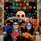 Dia De Los Muertos Sugar Skull Happy Birthday Background Decoration(Multicolor)
